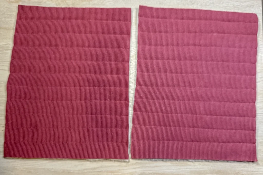 quilted fabric for book sleeve