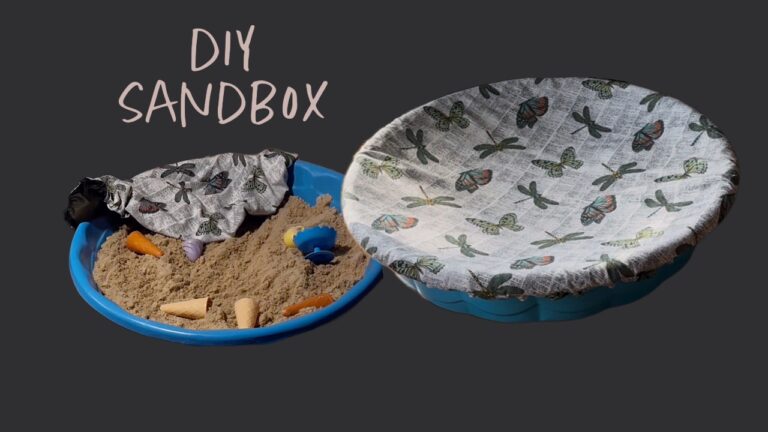 diy kiddie pool sandbox